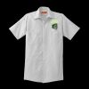 Short Sleeve Striped Industrial Work Shirt Thumbnail