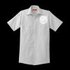 Short Sleeve Striped Industrial Work Shirt Thumbnail